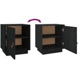  Noćni ormarići 2 kom crna 40 x 34 x 45 cm od masivne borovine | shoptok.hr