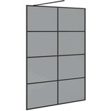  Zid za walk-in tuš Crna 140 x 195 cm Staklo otporno na udarce | shoptok.hr