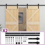 Furnova Drsna vrata s kompletom vodil 80x210 cm trdna borovina, (21944621) | Shoptok.si