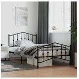 vidaXL Metalni okvir kreveta s uzglavljem i podnožjem crni 107x203 cm Cijene