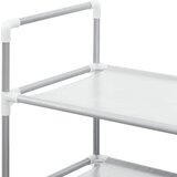  Stalak za cipele 10 polica od metala i netkane tkanine srebrni | shoptok.hr