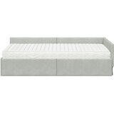 Kutni krevetni okvir s madracem Ostalo 2 pcs Svjetlosiva Baršun | shoptok.hr