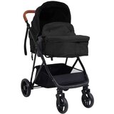 vidaXL Otroški voziček 3 v 1 antraciten in črn jeklen | Shoptok.si