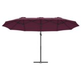  Senčnik Bordeaux rdeča 372 x 198 x 243 cm Poliester in aluminij, (5000187748) | Shoptok.si