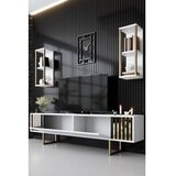 Hanah home gold line white black polica za tv