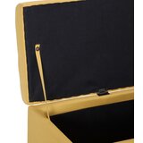 vidaXL Klop s prostorom za shranjevanje 116 cm rumen poliester, (20955161) | Shoptok.si
