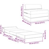 SOFA na razvlačenje Tamnosiva 200 x 70 x 10 cm Tkanina | shoptok.hr