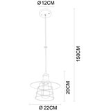 Globo 15086H - Luster VIEJO 1xE27/60W/230V | Eponuda.com