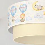 Brilagi - LED dečiji luster na sajli BOBO 1xE27/10W/230V, prečnik 40 cm, bela/bež/sa životinjskim dezenom | Eponuda.com