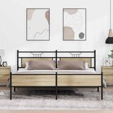  Metalni okvir kreveta bez madraca boja hrasta sonome 200x200 cm | shoptok.hr