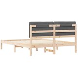  Posteljni okvir z oblazinjenim vzglavjem z vzglavjem Temno siva, (5000101618) | Shoptok.si