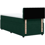 Box spring krevet s madracem tamnozeleni 90x200 cm baršunasti | shoptok.hr