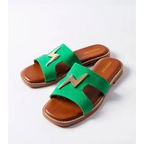 Gemre Green flat mules Leyra | Shoptok.si
