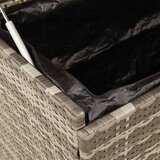  Vrtna kutija za pohranu s kotačima siva 110x55x73 cm poliratana | shoptok.hr