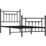  Metalni okvir kreveta uzglavlje i podnožje crni 80x200 cm | Eponuda.ba