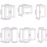  11-dijelni set kuhinjskih ormarića Porto konstruiranog drva | shoptok.hr