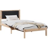  Krevetna konstrukcija Crna 90 x 200 cm Čvrsto borovo drvo | shoptok.hr