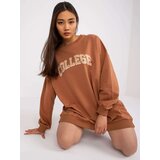 FANCY Sweatshirt-FA-BL-7649.85P-light brown | Shoptok.si