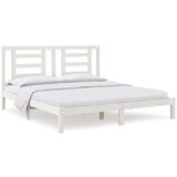  Posteljni okvir bel iz trdnega lesa 180x200 cm 6FT, (20684449) | Shoptok.si