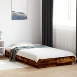  The Living Store Posteljni okvir z LED lučkami dim. hrast 100x200 cm inž. les - Posteljni Okvir, (21445775) Cene