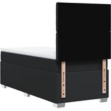  s oprugama i madracem crni 80 x 200 cm od umjetne kože | shoptok.hr
