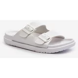 Big Star Lightweight Men's Slippers with Buckles White