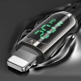 Yesido podatkovni kabel (CA86) - Lightning na Type-C 20W 5A digitalni zaslon - 120 cm - črn | Shoptok.si