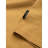 Ombre BASIC men's classic cotton T-shirt with a serape neckline - mustard | Shoptok.si