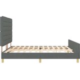  Krevetna konstrukcija Tamno siva 180 x 200 cm tkanina | shoptok.hr