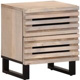 Furnova Nočna omarica 2 kosa 40x34x46 cm trden beljen mangov les, (21927569) | Shoptok.si
