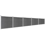  Set panela za ogradu WPC 872 x 146 cm crni | shoptok.hr