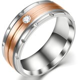  Prsten IN-17407 - Srebrna/Zlatna ružičasta/ 59mm KP17407 | Shoptok.si