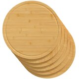  Daske za rezanje 6 kom Ø 40 x 1,5 cm cm od bambusa | Shoptok.si