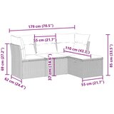  4-dijelni set vrtnih sofa s jastucima svijetlosivi poliratan | shoptok.hr