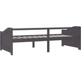 vidaXL trosed z ležiščem temno siva trdna borovina 90x200 cm | Shoptok.si