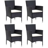  5-dijelni vrtni blagovaonski set s jastucima od poliratana crni | shoptok.hr