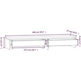  Za monitor bijeli 100x27x15 cm od masivne borovine | shoptok.hr