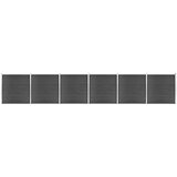 vidaXL Komplet ograjnih panelov WPC 1045x186 cm črn | Shoptok.si