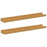  Stenska polica s polico 2 pcs Bež 60 x 9 x 3 cm Konstruiran les, (5000201444) | Shoptok.si