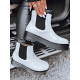 DStreet Botki damskie STEPBACK z wysoką podeszwą białe | shoptok.hr