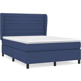  Box spring postelja z vzmetnico modra 140x200 cm blago, (20892807) | Shoptok.si