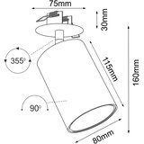  Brosline 3257 - Ugradni spot za spušteni plafon ACE 1xGU10/10W/230V bela | Eponuda.com