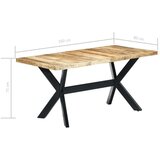  Blagovaonski stol od grubog masivnog drva manga 160x80x75 cm | shoptok.hr