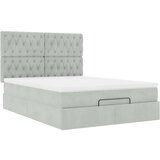 Otomanski krevet s madracima svijetlosivi 140x190 cm baršunasti | shoptok.hr