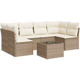  7-dijelni set vrtnih sofa od poliratana s jastucima bež | shoptok.hr