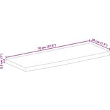 vidaXL Stolna ploča sa živim rubom 70x20x2,5 cm od masivnog drva manga | shoptok.hr