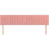  Posteljno vzglavje 2 kosa roza 90x5x78/88 cm žamet | Shoptok.si
