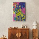  Slika - Colorful Tiger - Intense Colors of a Tiger Surrounded by Tropical Plants 40x60 Premium Print | shoptok.hr