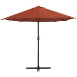 Vanjski suncobran s aluminijskim stupom 460 x 270 cm terakota | shoptok.hr
