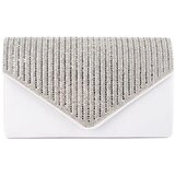 Shelvt Silver small clutch bag decorated with crystals | Shoptok.si